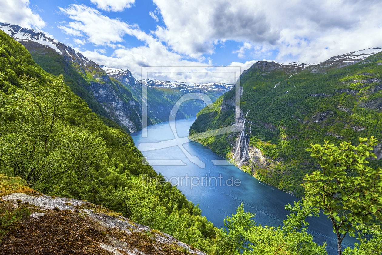 Bild-Nr.: 11940060 Geirangerfjord mit Wasserfall Sieben Schwestern erstellt von KundenNr-160338