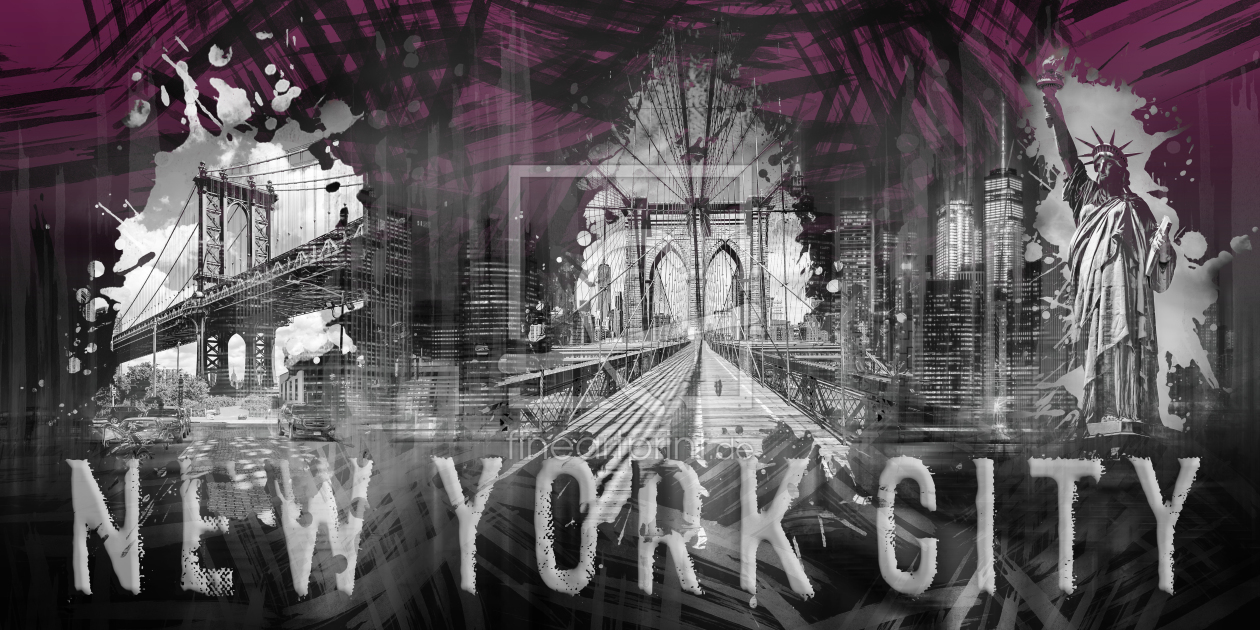 Bild-Nr.: 11941607 NEW YORK CITY Collage - Panorama - pink Bild-Nr.: 11941607 NEW YORK CITY Collage - Panorama - pink erstellt von Melanie Viola