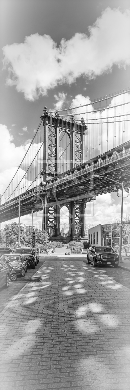Bild-Nr.: 11941609 NEW YORK CITY Manhattan Bridge - Panorama vertikal erstellt von Melanie Viola
