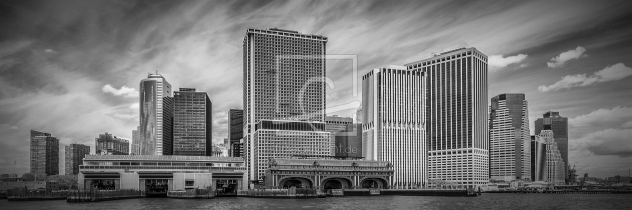 Bild-Nr.: 11941611 LOWER MANHATTAN - Panorama Monochrom erstellt von Melanie Viola