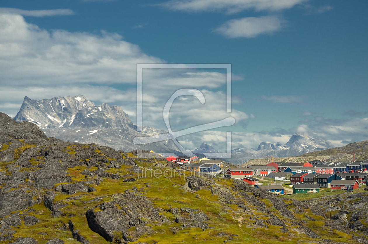 Bild-Nr.: 11950780 Nuuk Grönland Panorama mit bunten Häusern erstellt von I. Heuer