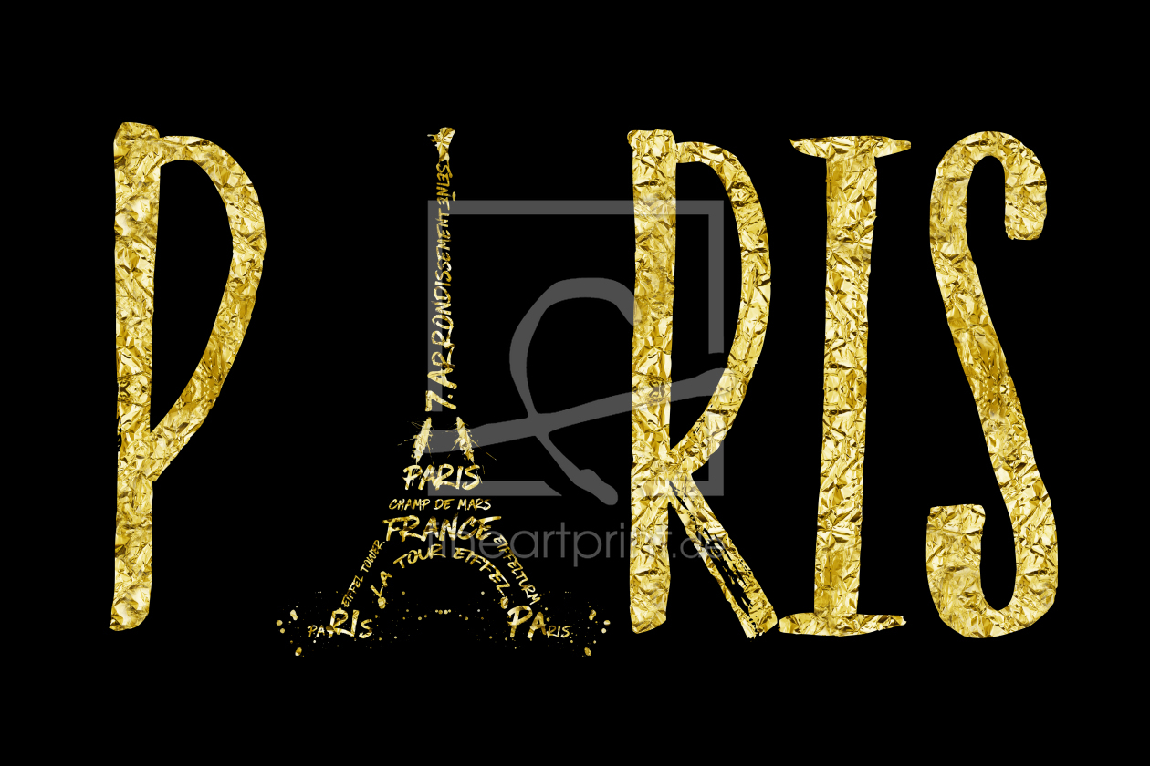 Bild-Nr.: 11956119 PARIS Typografie - gold erstellt von Melanie Viola