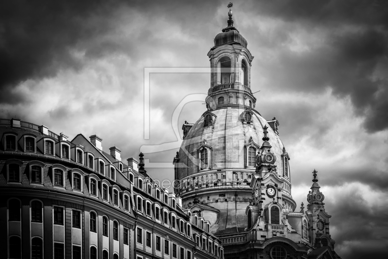 Bild-Nr.: 11963307 Frauenkirche Dresden schwarz-weiss erstellt von Hamburg-Impressionen