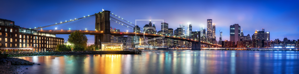 Bild-Nr.: 11966433 Brooklyn Bridge Panorama bei Nacht erstellt von eyetronic