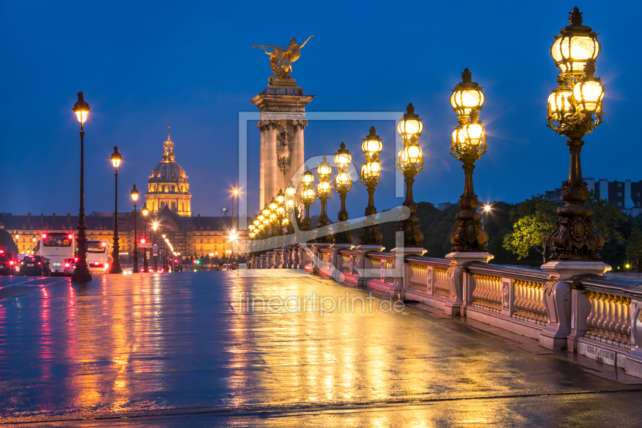 Bild-Nr.: 11969870 Pont Alexandre III und Invalidendom bei Nacht erstellt von eyetronic