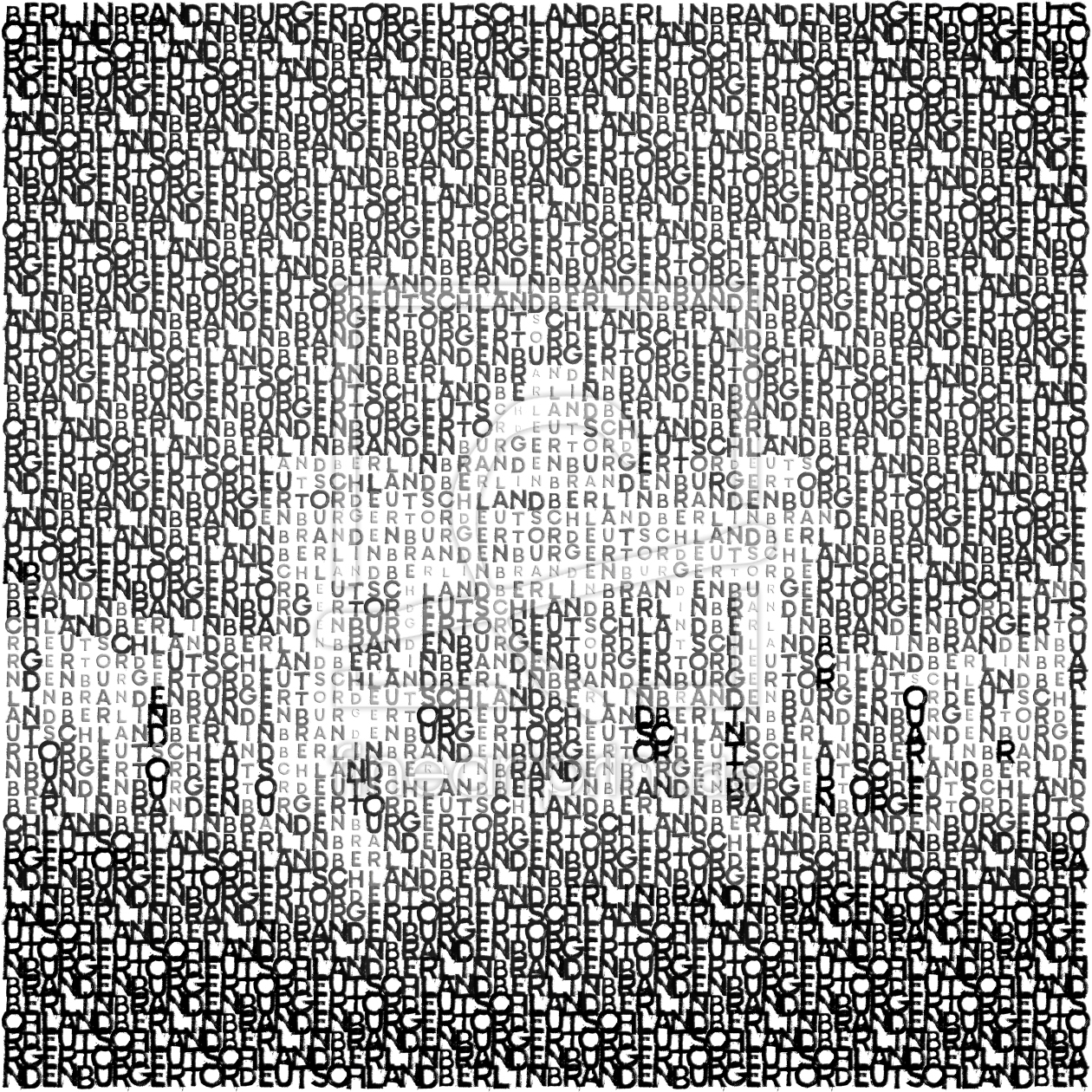 Bild-Nr.: 11972892 Typografie Kunst - BERLIN Brandenburger Tor erstellt von Melanie Viola