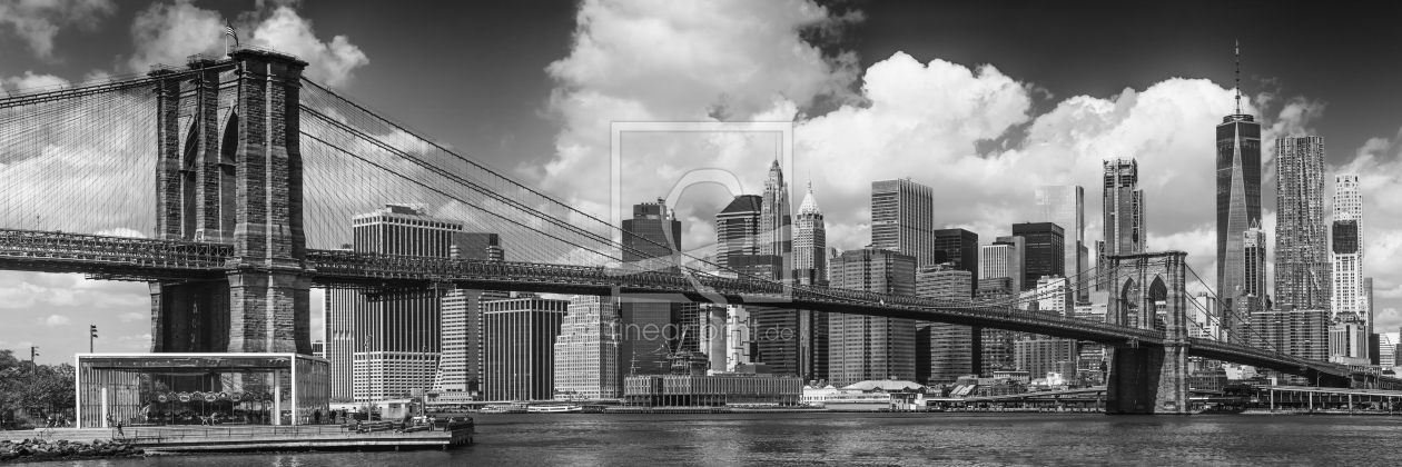 Bild-Nr.: 11975848 MANHATTAN SKYLINE UND BROOKLYN BRIDGE Panorama  erstellt von Melanie Viola