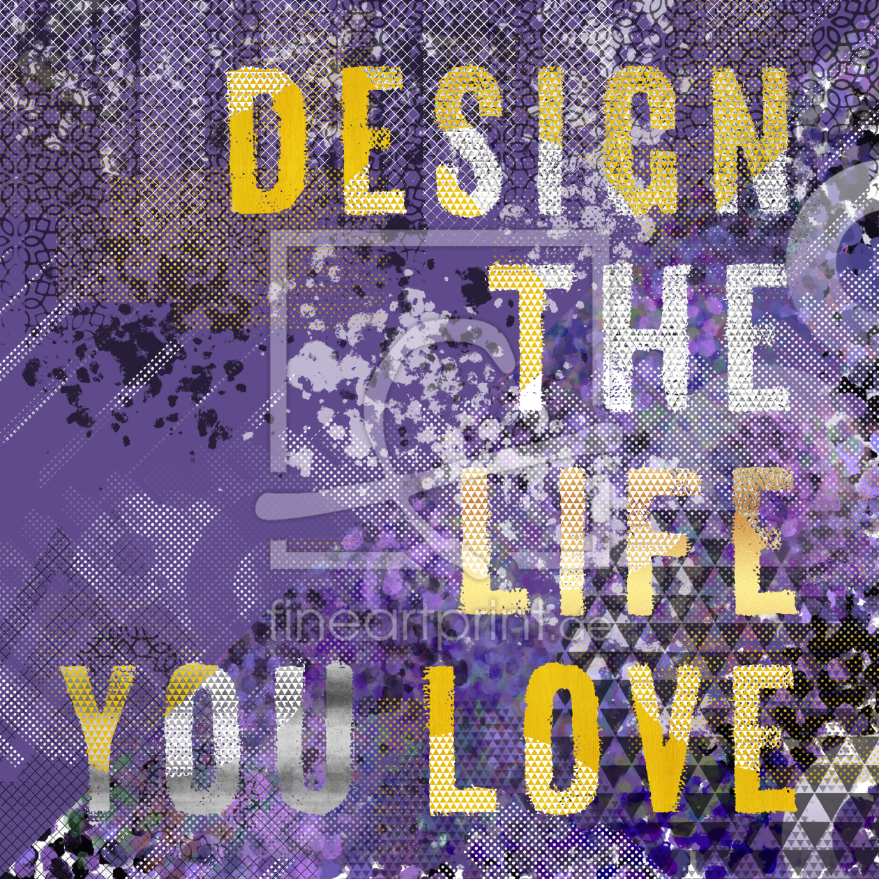 Bild-Nr.: 11978825 Design the life you love - ultraviolett und gold erstellt von Melanie Viola