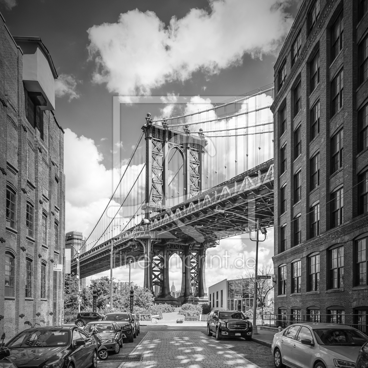 Bild-Nr.: 11980440 NEW YORK CITY Manhattan Bridge - Monochrom erstellt von Melanie Viola