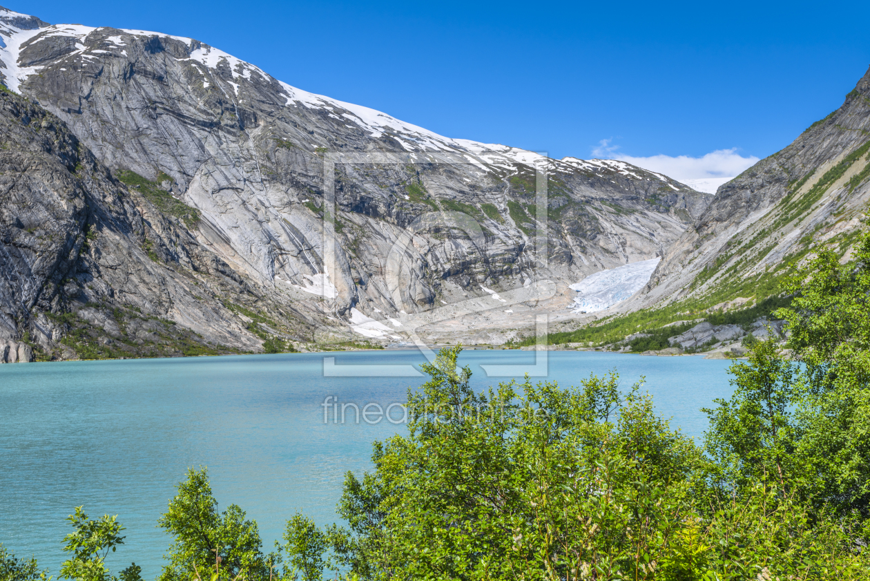 Bild-Nr.: 11981517 Bergpanorama am Gletschersee - Norwegen erstellt von KundenNr-160338