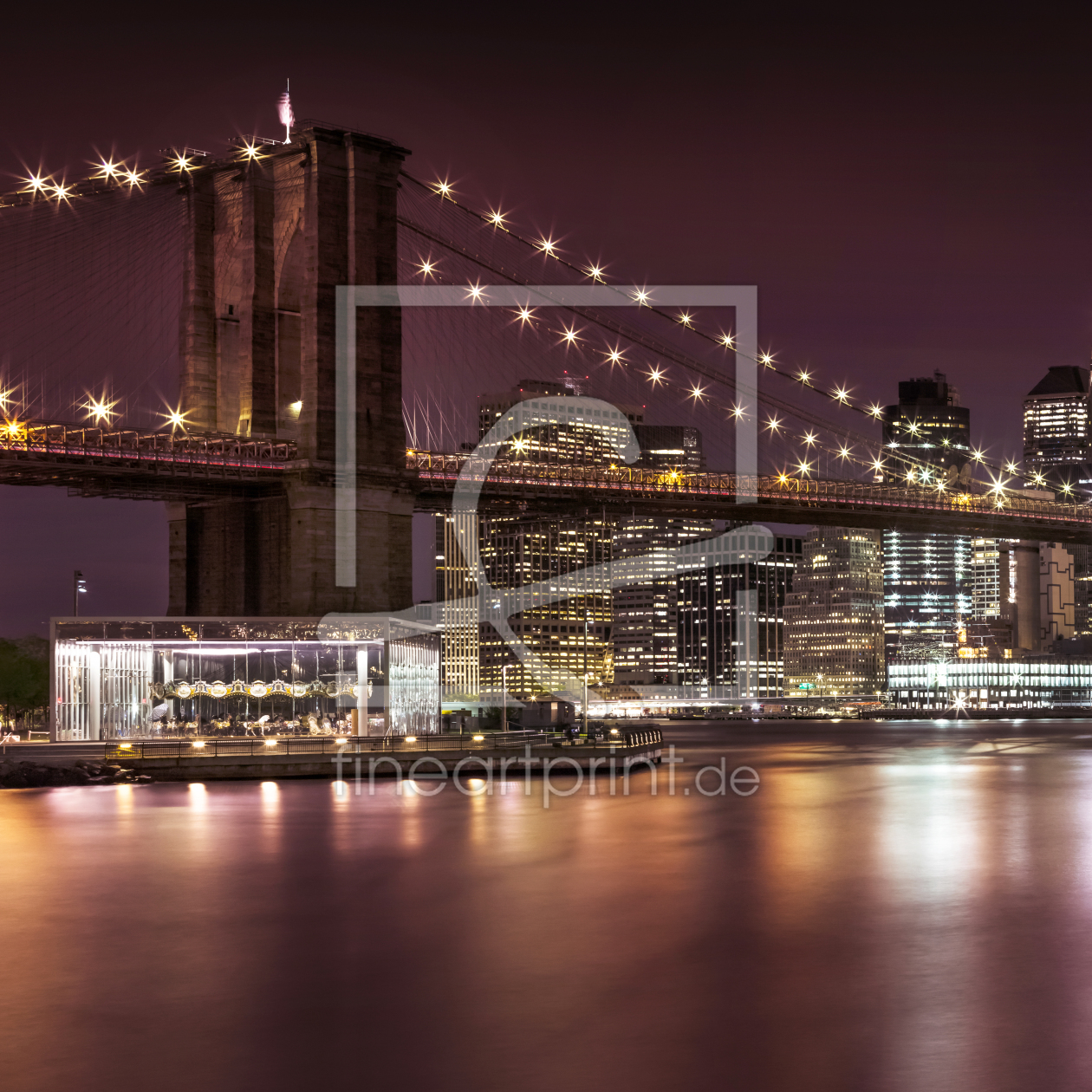 Bild-Nr.: 11982677 BROOKLYN BRIDGE Impressionen bei Nacht  erstellt von Melanie Viola