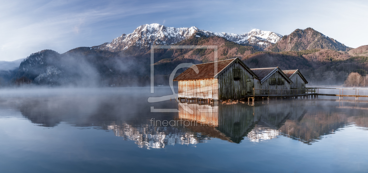 Bild-Nr.: 11982843 Bootshäuser am Kochelsee erstellt von Achim Thomae