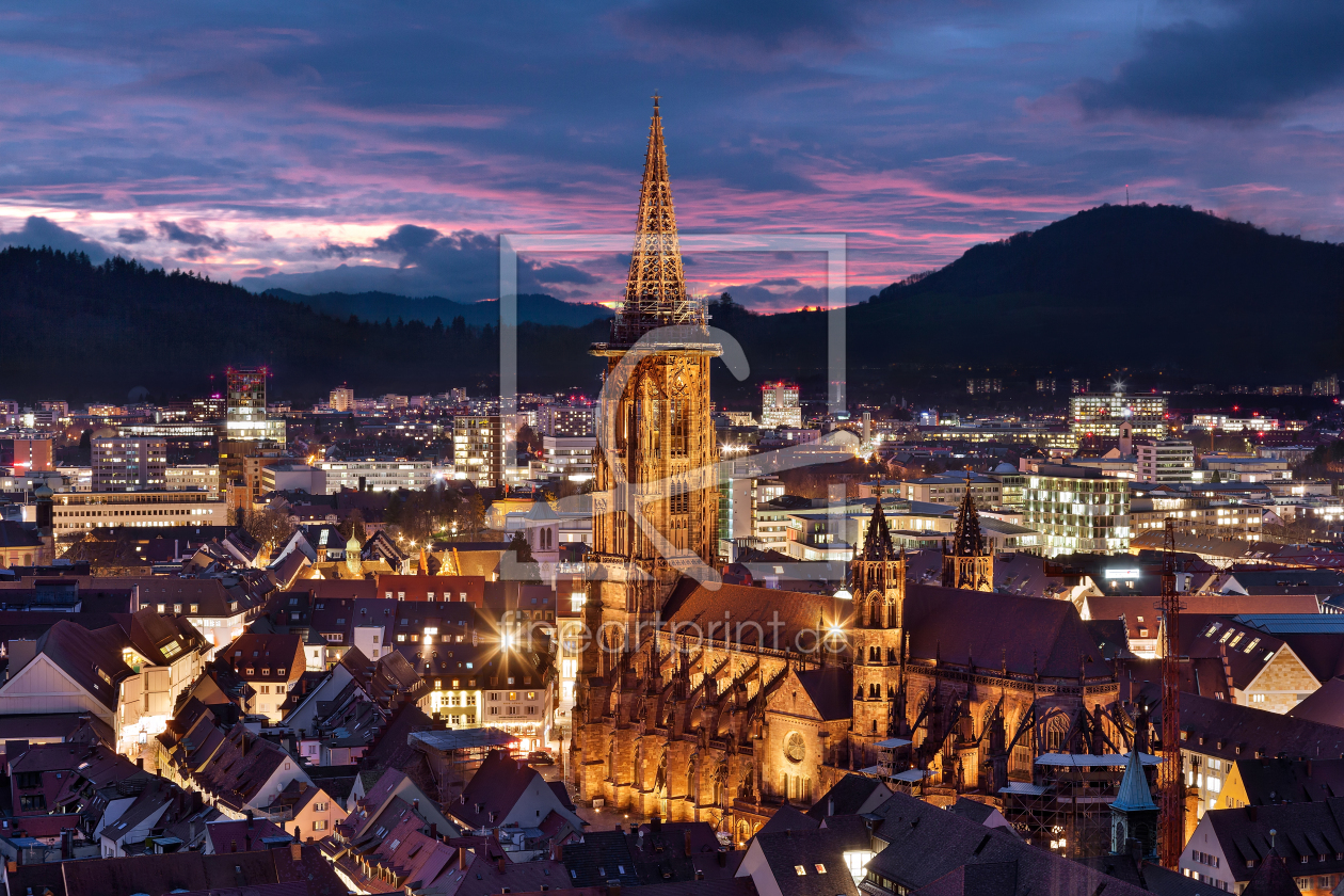 Bild-Nr.: 11984836 Freiburg im Breisgau zur blauen Stunde erstellt von Rigatoni