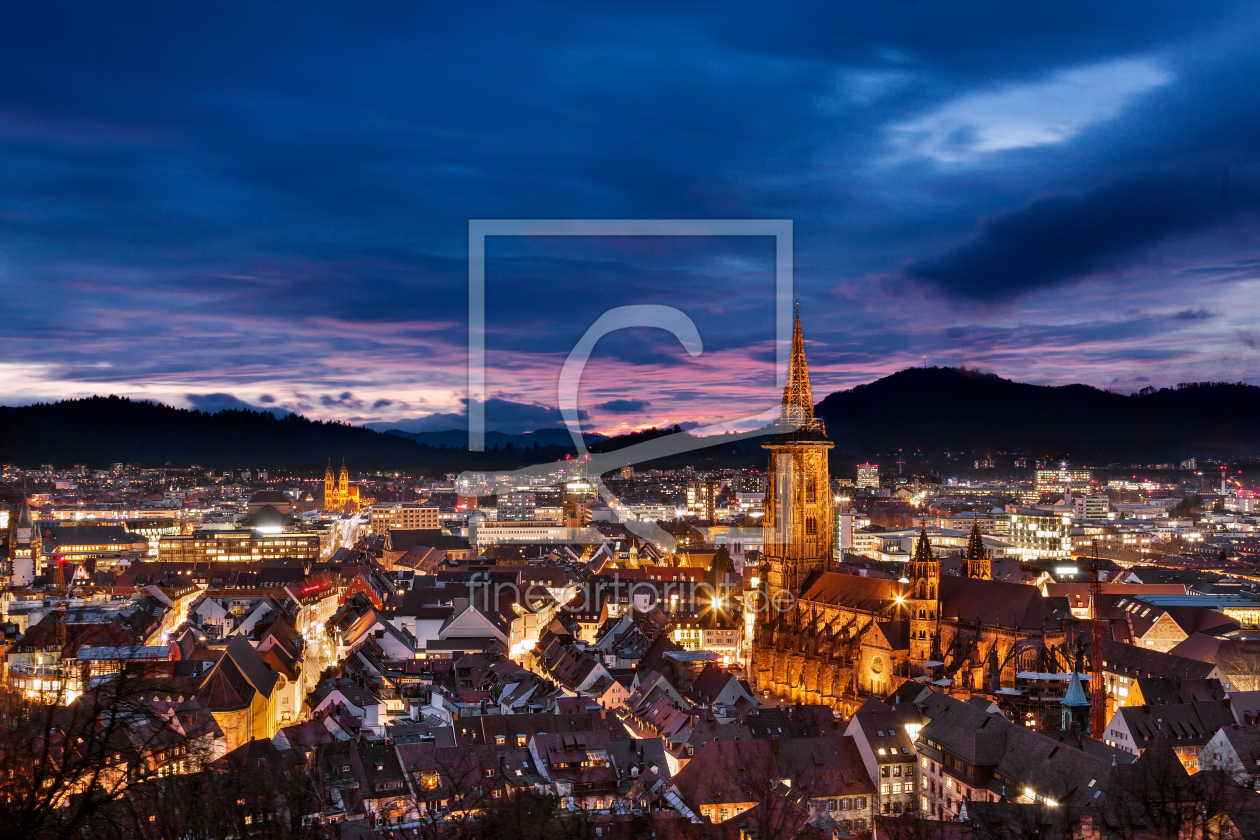 Bild-Nr.: 11984837 Freiburg im Breisgau zur blauen Stunde erstellt von Rigatoni