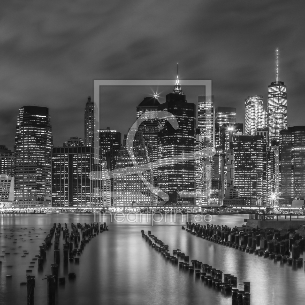 Bild-Nr.: 11986134 NEW YORK CITY Monochrome Impression bei Nacht  erstellt von Melanie Viola