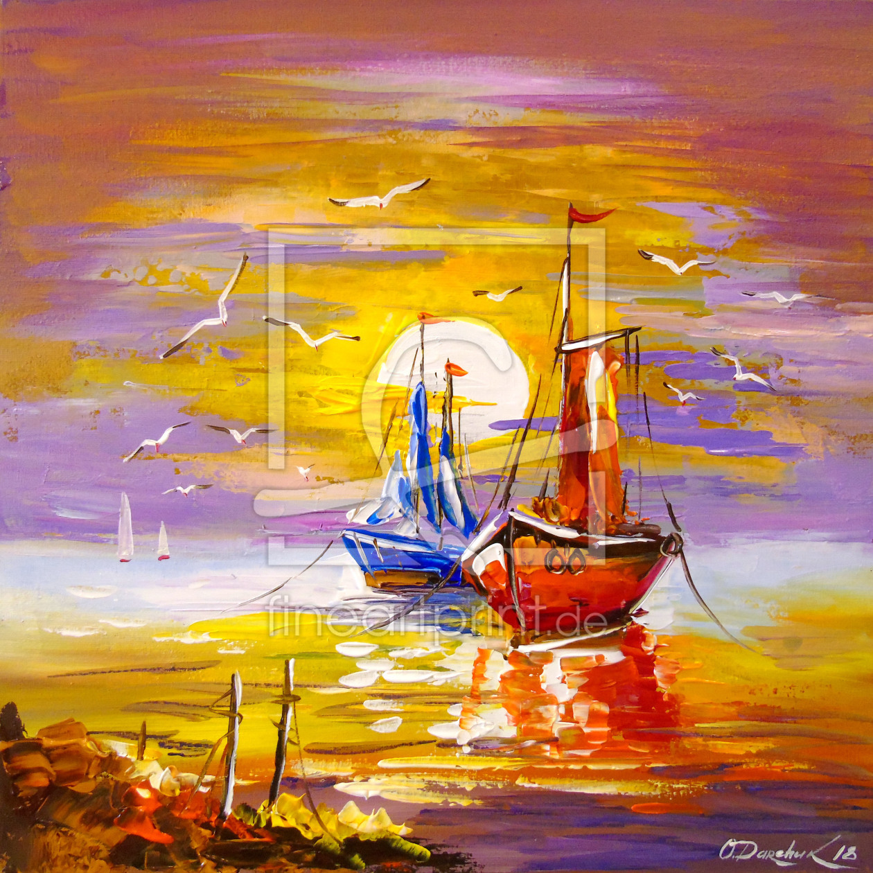 Bild-Nr.: 11989207 Sailboats anchored erstellt von olha darchuk