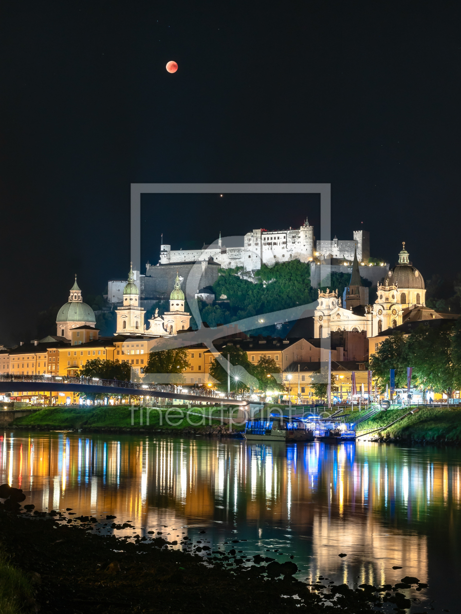 Bild-Nr.: 12000560 Mondfinsternis über Salzburg erstellt von Achim Thomae