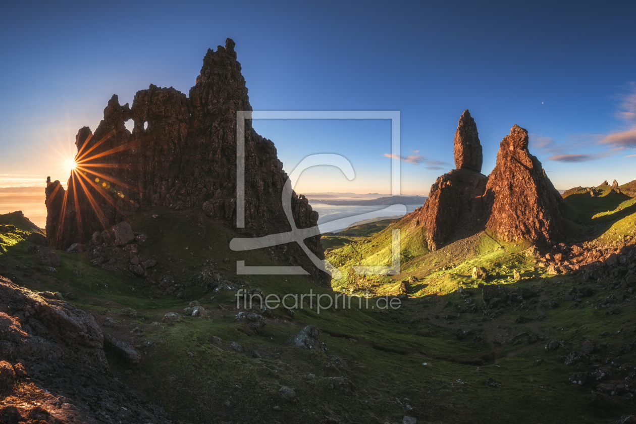 Bild-Nr.: 12000561 Schottland Old Man of Storr Sonnenaufgang Panorama erstellt von Jean Claude Castor