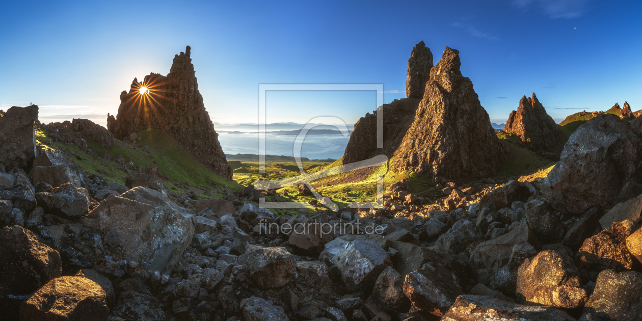Bild-Nr.: 12000563 Schottland Old Man of Storr Sonnenaufgang Panorama erstellt von Jean Claude Castor
