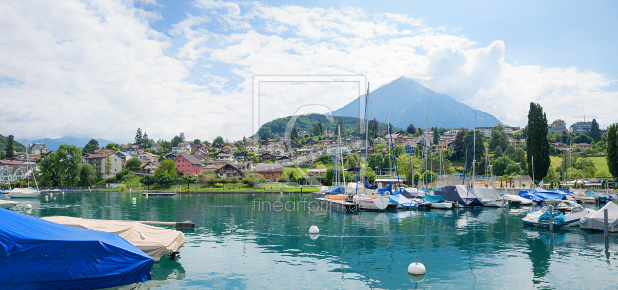 Bild-Nr.: 12004391 Idyllischer Hafen in Spiez am Thunersee erstellt von SusaZoom