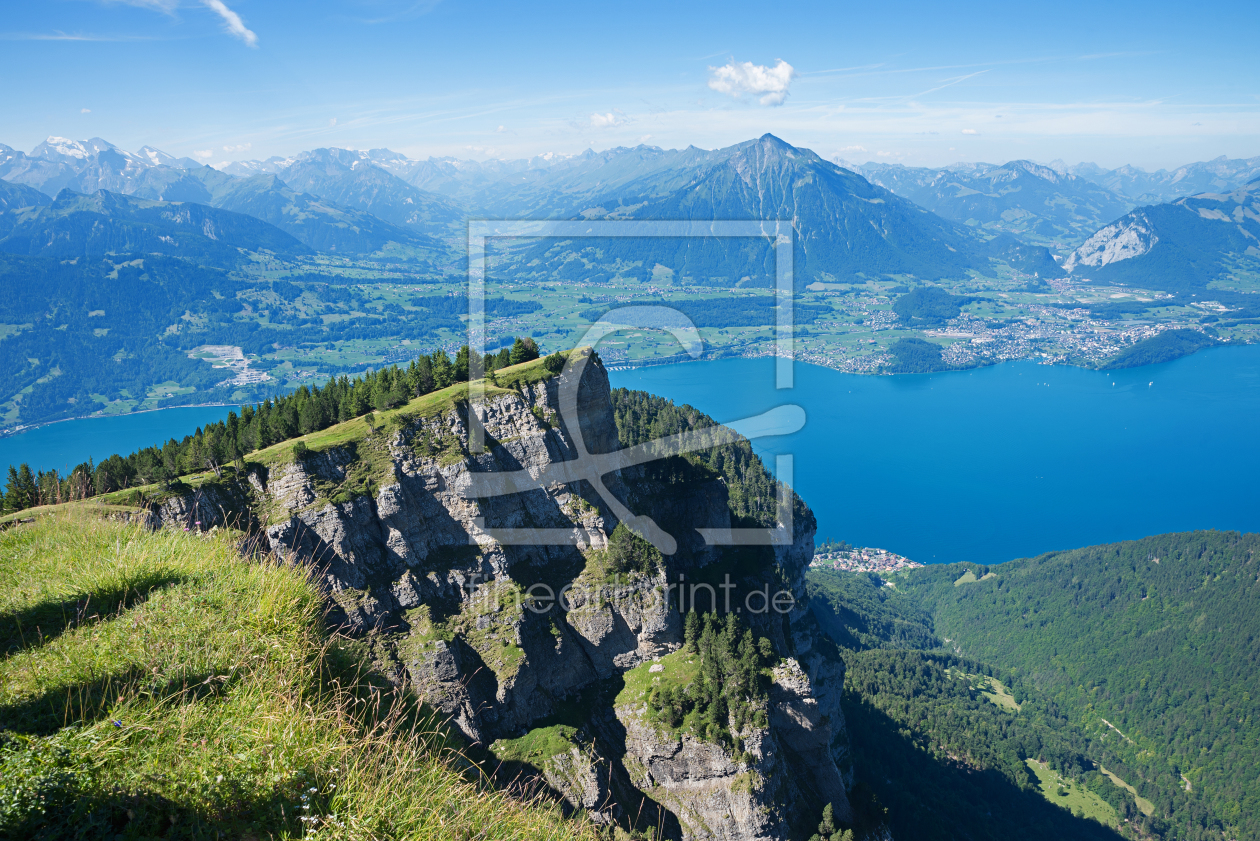 Bild-Nr.: 12007663 Aussicht vom Niederhorn auf den Thunersee Schweiz erstellt von SusaZoom