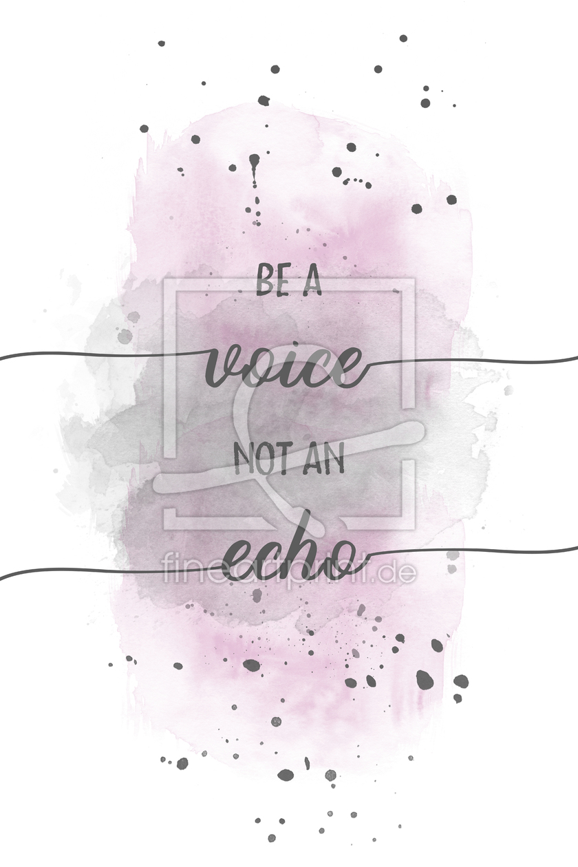 Bild-Nr.: 12013149 Be a voice not an echo - Aquarell rosa erstellt von Melanie Viola