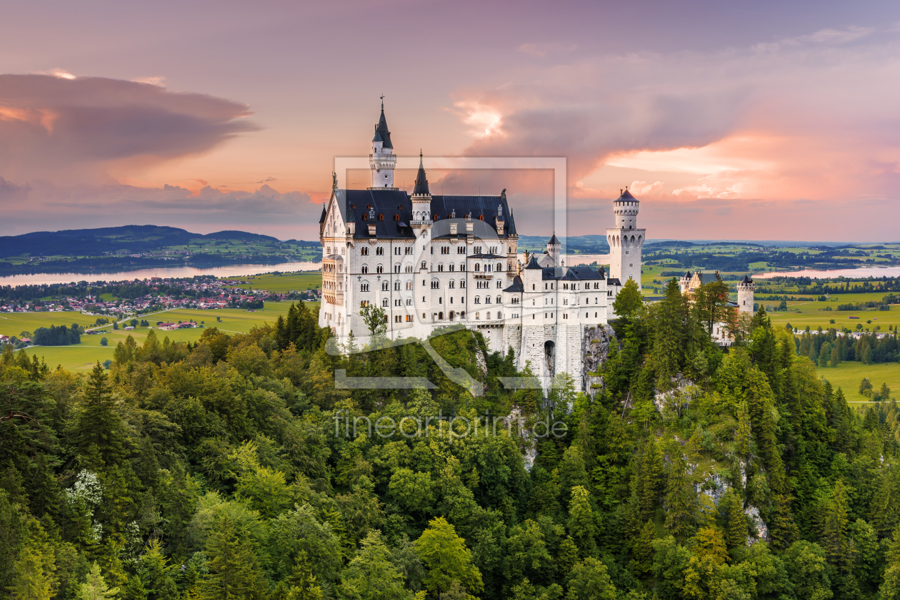 Bild-Nr.: 12014744 Neuschwanstein beim Sommer Sonnenuntergang erstellt von Byrado