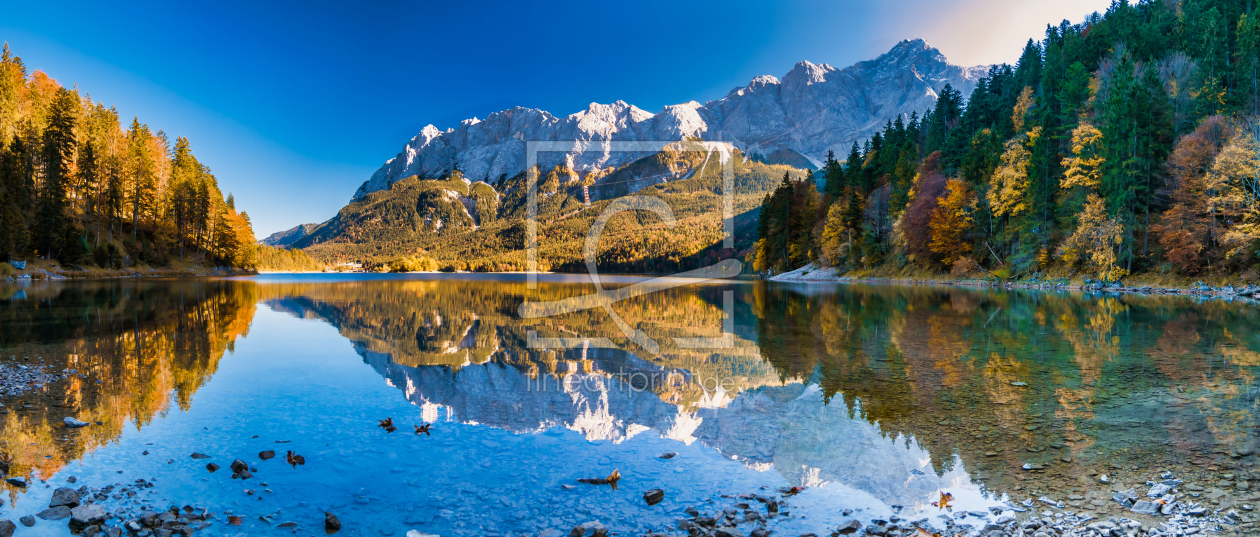 Bild-Nr.: 12017489 Panorama Zugspitze und  Eibsee erstellt von aCtiOn