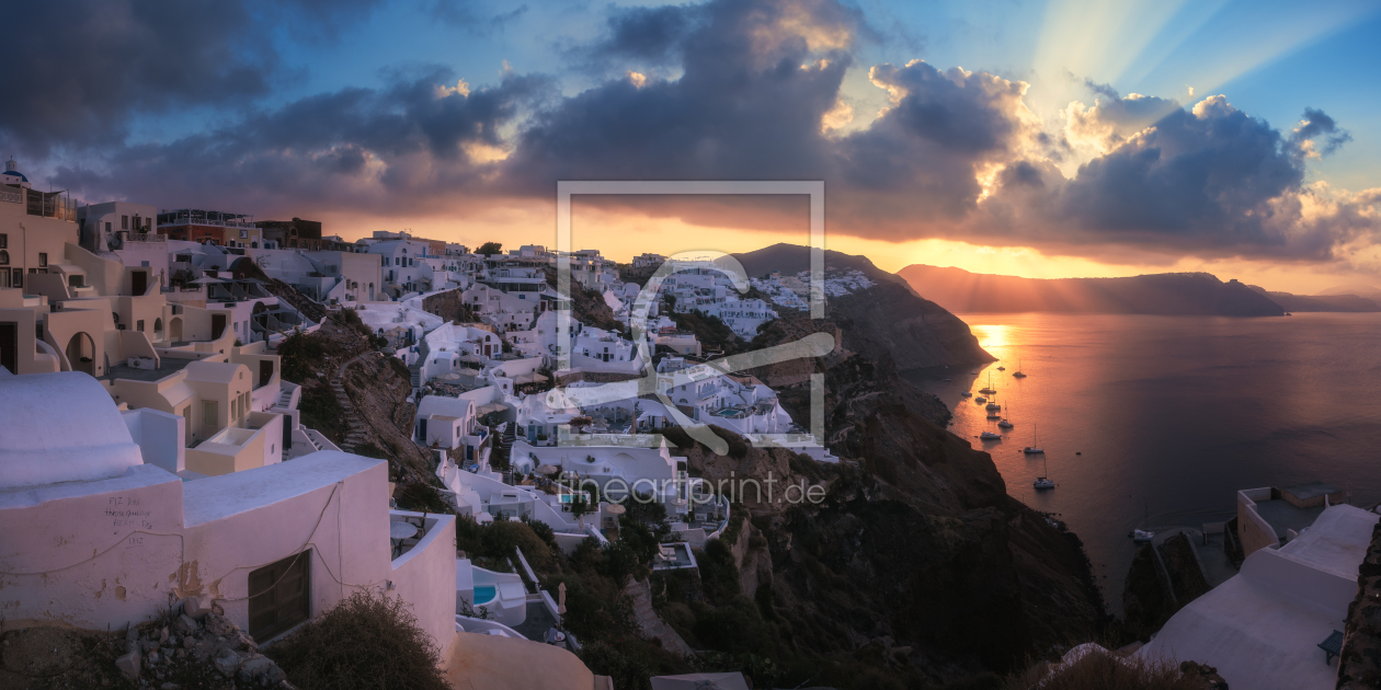 Bild-Nr.: 12018414 Santorini Oia Sonnenaufgang Panorama erstellt von Jean Claude Castor