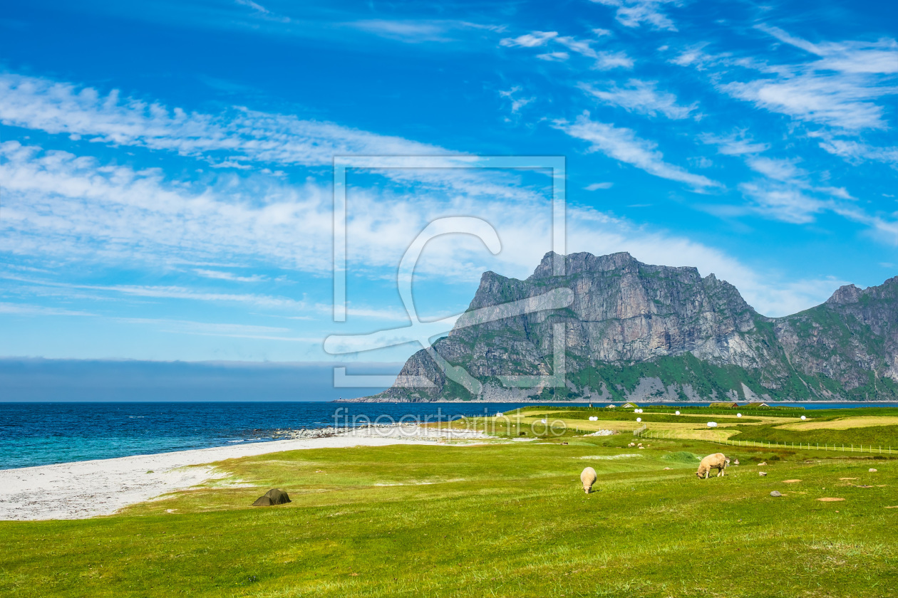 Bild-Nr.: 12021734 Utakleiv Beach auf den Lofoten in Norwegen erstellt von Rico Ködder