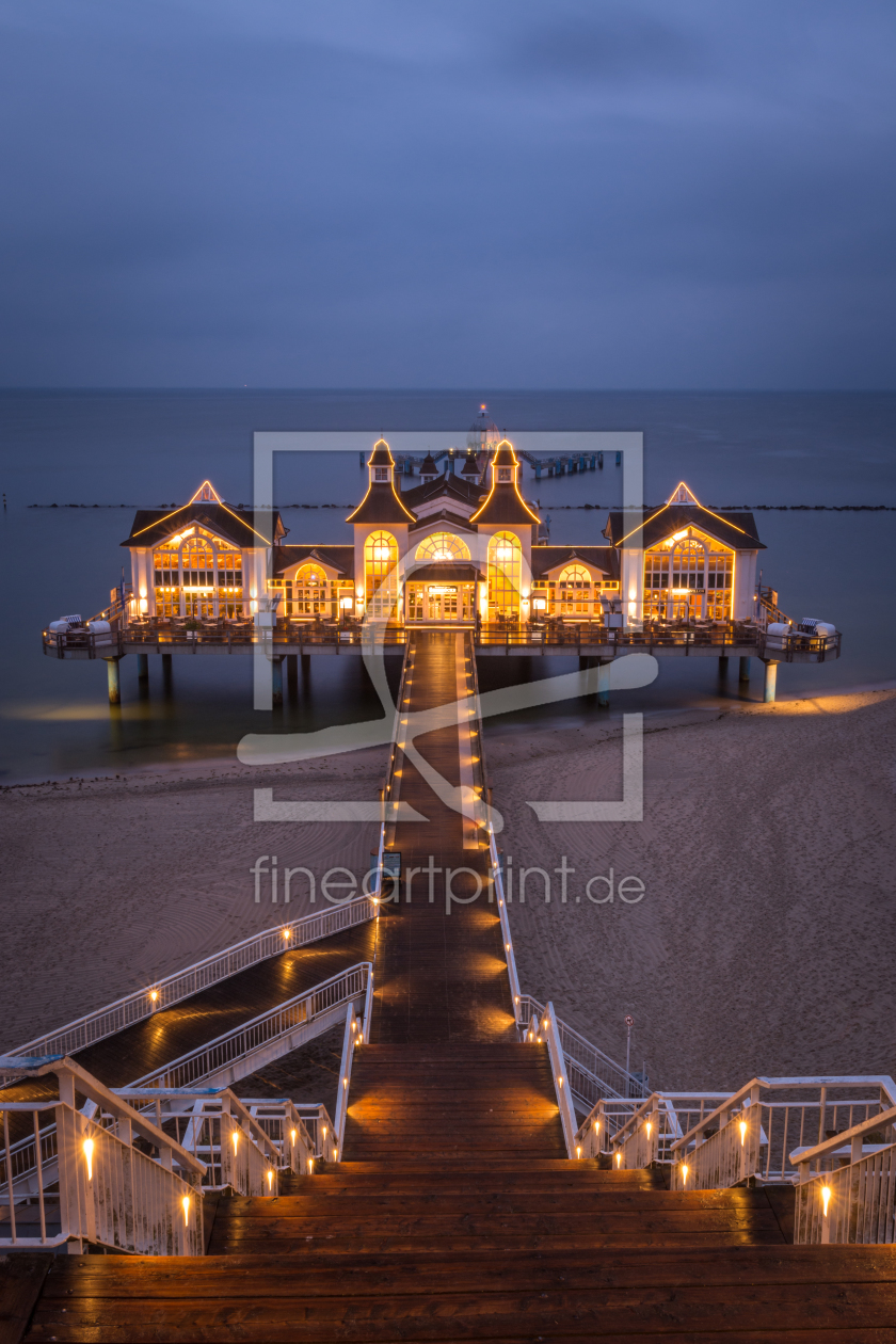 Bild-Nr.: 12023107 Rügen Seebrücke bei Nacht erstellt von luxpediation