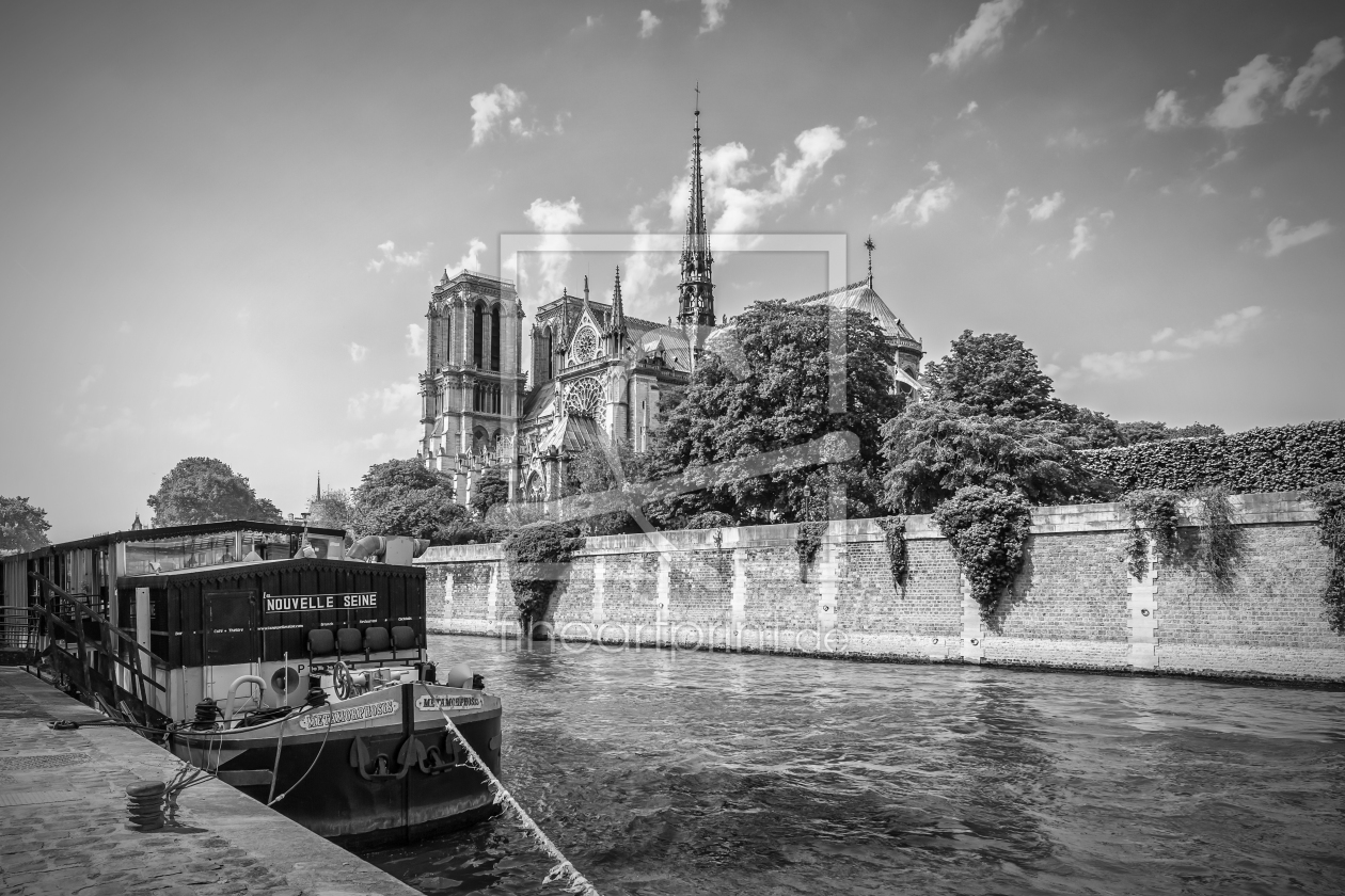 Bild-Nr.: 12025724 PARIS Kathedrale Notre-Dame - Monochrom erstellt von Melanie Viola