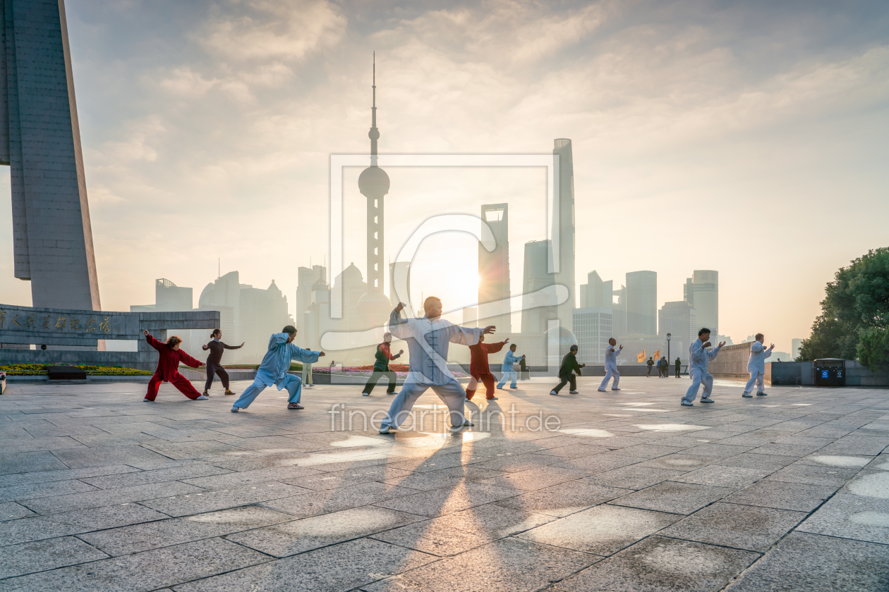 Bild-Nr.: 12032579 Tai Chi am Bund in Shanghai erstellt von eyetronic