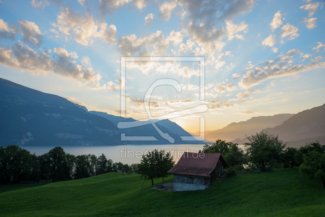 Bild-Nr.: 12035456 Morgenstimmung am Thunersee Schweiz erstellt von SusaZoom