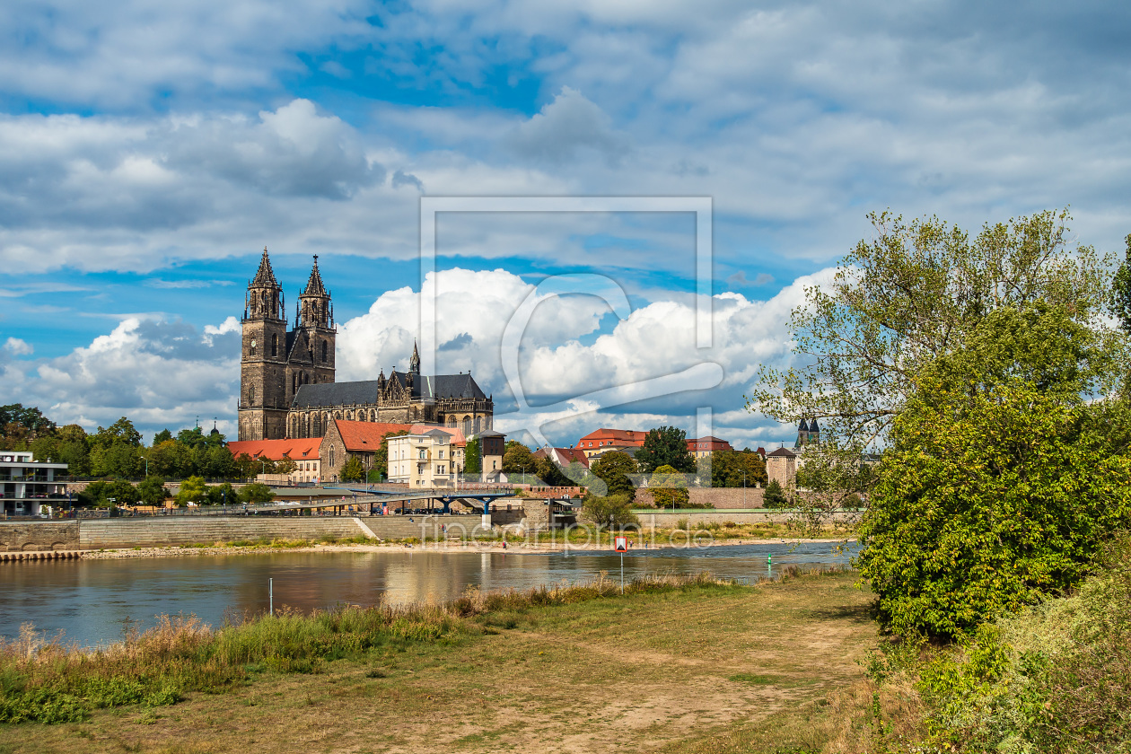 Bild-Nr.: 12035975 Blick über die Elbe auf den Magdeburger Dom erstellt von Rico Ködder