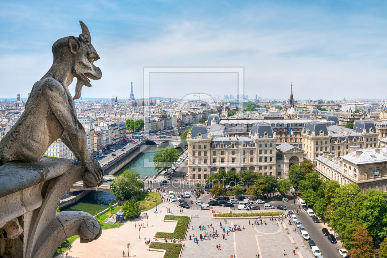 Bild-Nr.: 12040369 Blick von der Kathedrale Notre-Dame auf Paris erstellt von eyetronic