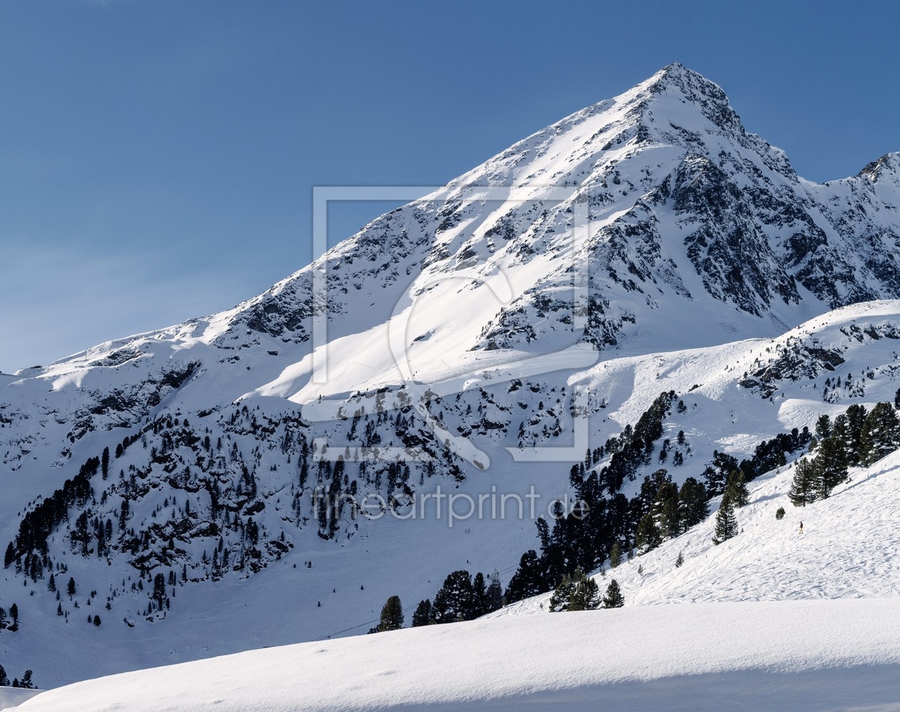 Bild-Nr.: 12041200 Skifahrer vor Traumkulisse Alpen erstellt von wompus