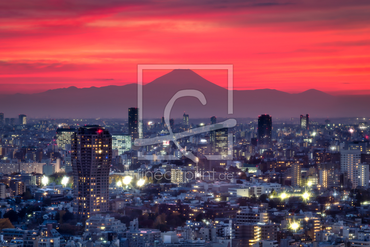 Bild-Nr.: 12042585 Tokyo Skyline mit Berg Fuji erstellt von eyetronic