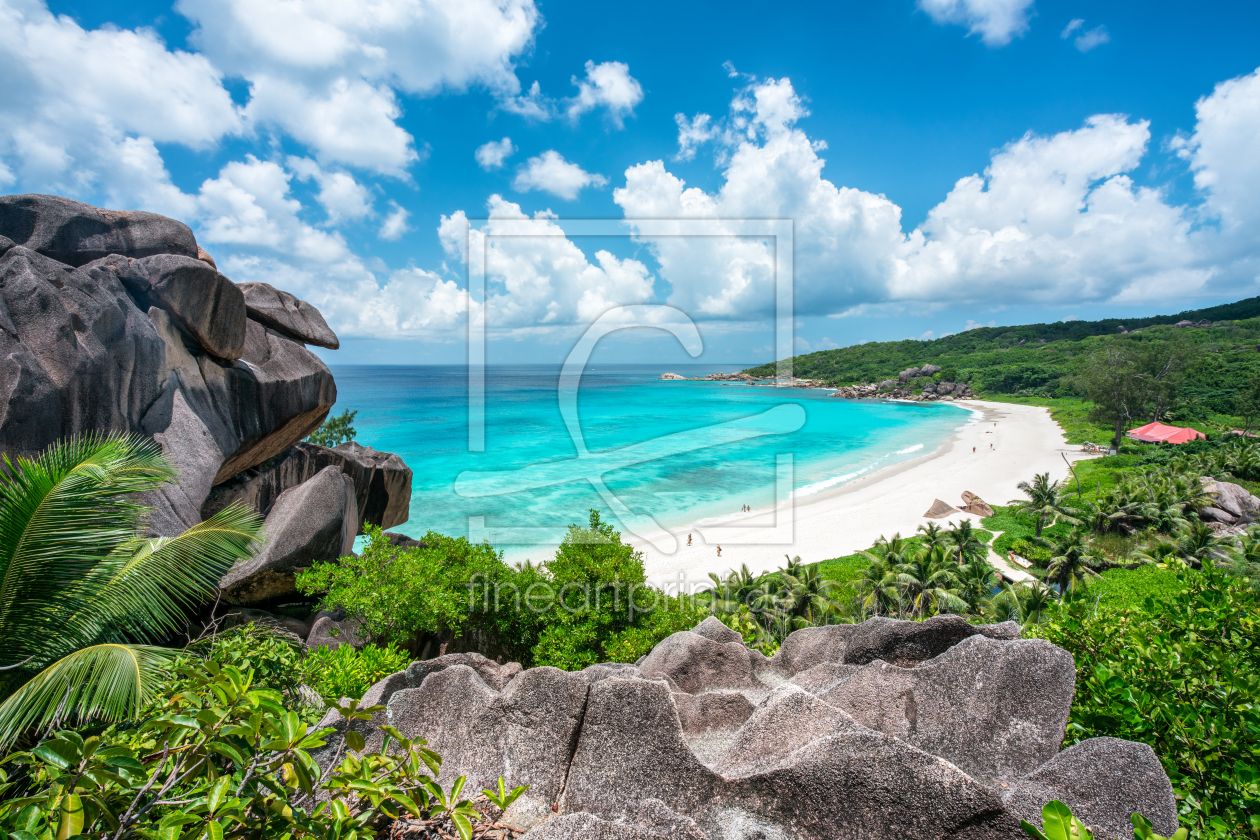 Bild-Nr.: 12043385 Grand Anse auf La Digue in den Seychellen erstellt von eyetronic