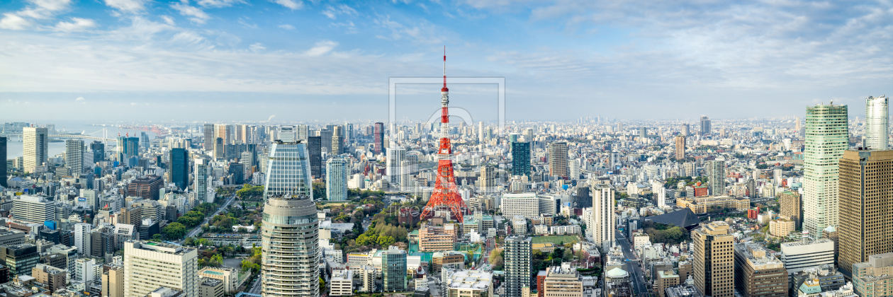 Bild-Nr.: 12043424 Tokyo Skyline Panorama mit Tokyo Tower erstellt von eyetronic