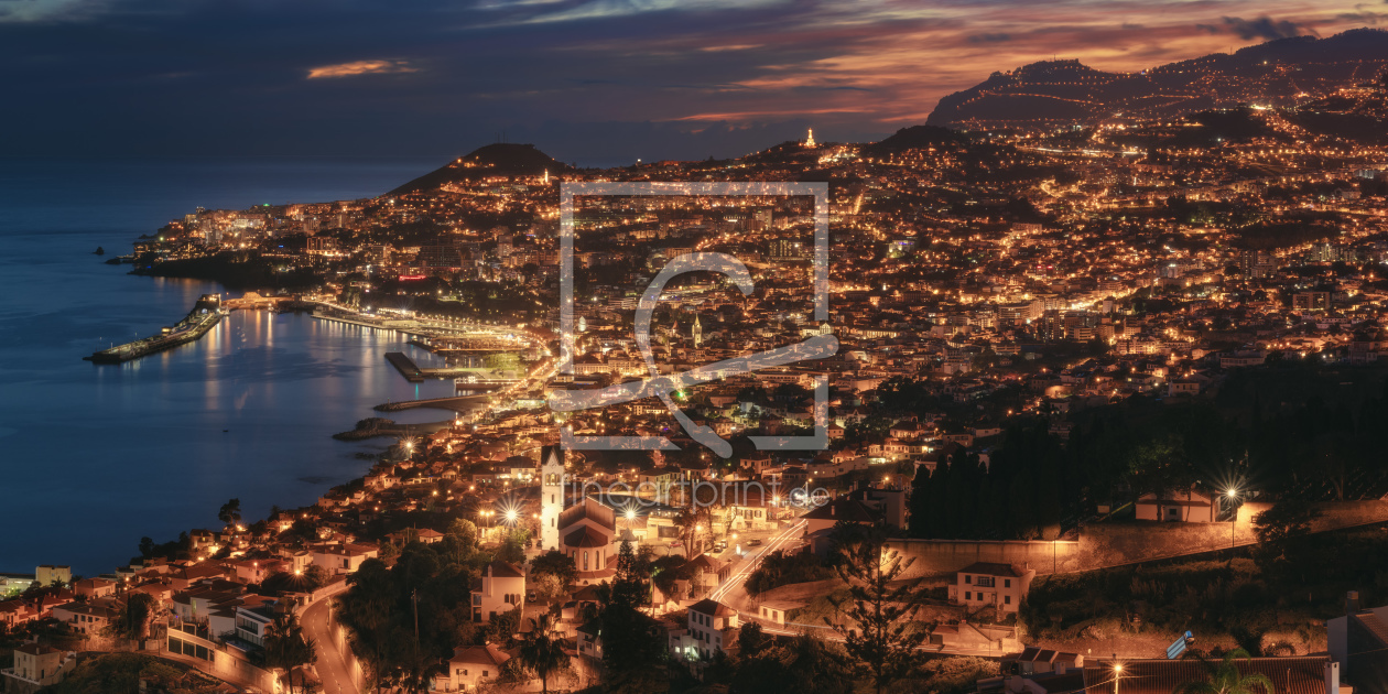 Bild-Nr.: 12043711 Madeira Funchal Panorama Blaue Stunde  erstellt von Jean Claude Castor