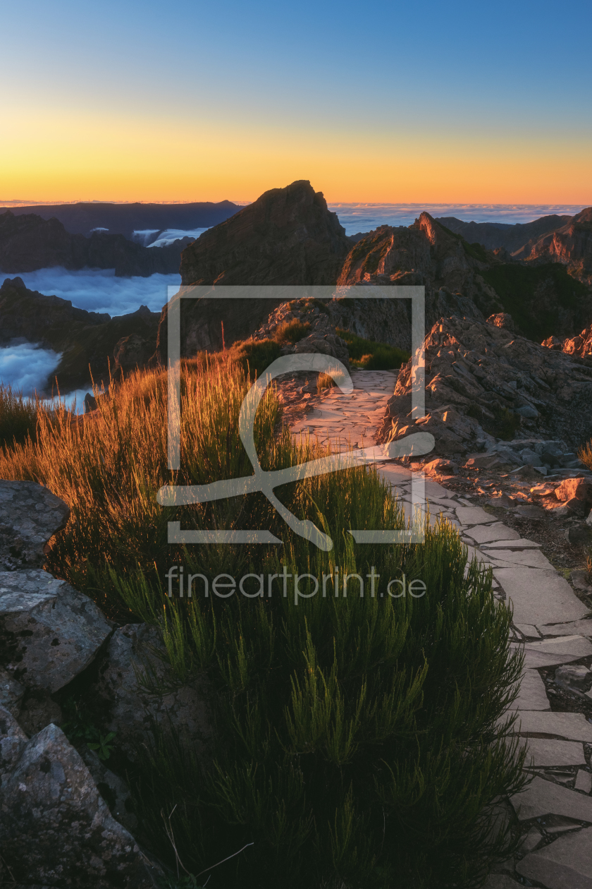 Bild-Nr.: 12050465 Madeira Pico do Ariero Pfad im Sonnenuntergang erstellt von Jean Claude Castor