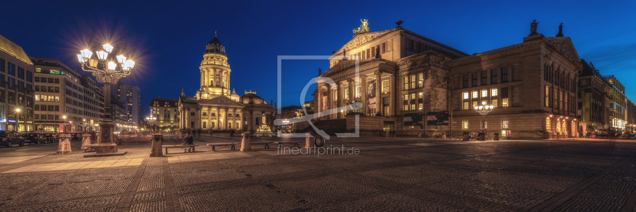 Bild-Nr.: 12052707 Berlin Gendarmenmarkt Panorama blaue Stunde erstellt von Jean Claude Castor