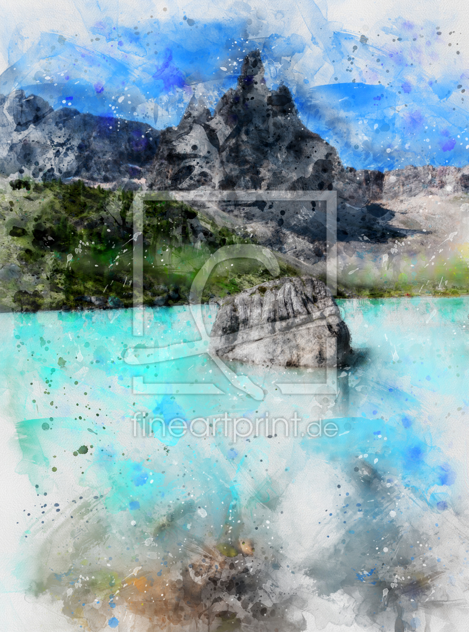 Bild-Nr.: 12056137 Dolomites Lake erstellt von Graphitone