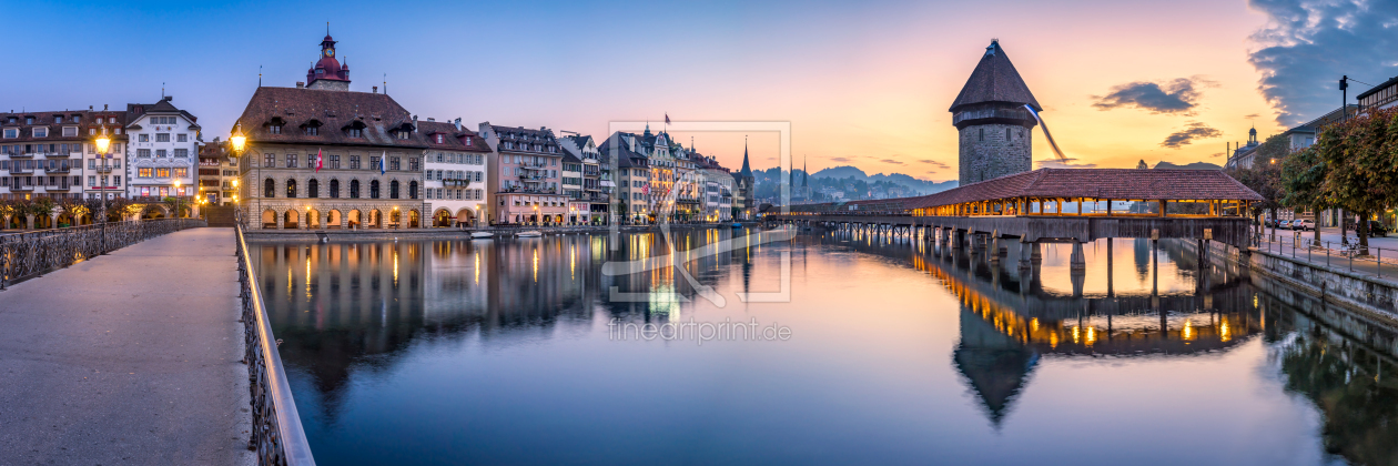 Bild-Nr.: 12056837 Luzern Stadtansicht mit Kapellbrücke erstellt von eyetronic