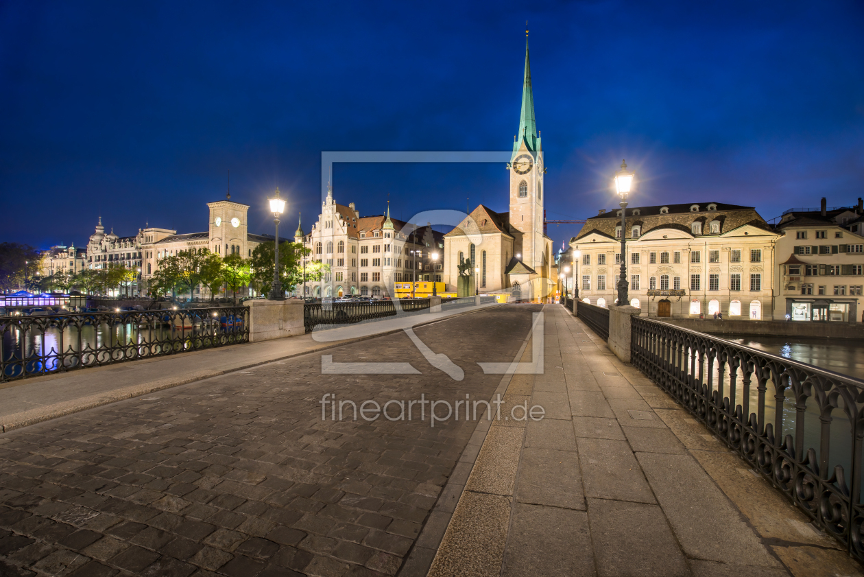 Bild-Nr.: 12056838 Zürich Stadtansicht bei Nacht erstellt von eyetronic