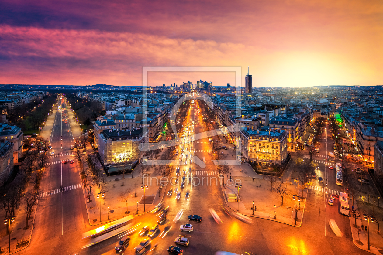 Bild-Nr.: 12061733 Sonnenuntergang über der Skyline von Paris erstellt von eyetronic