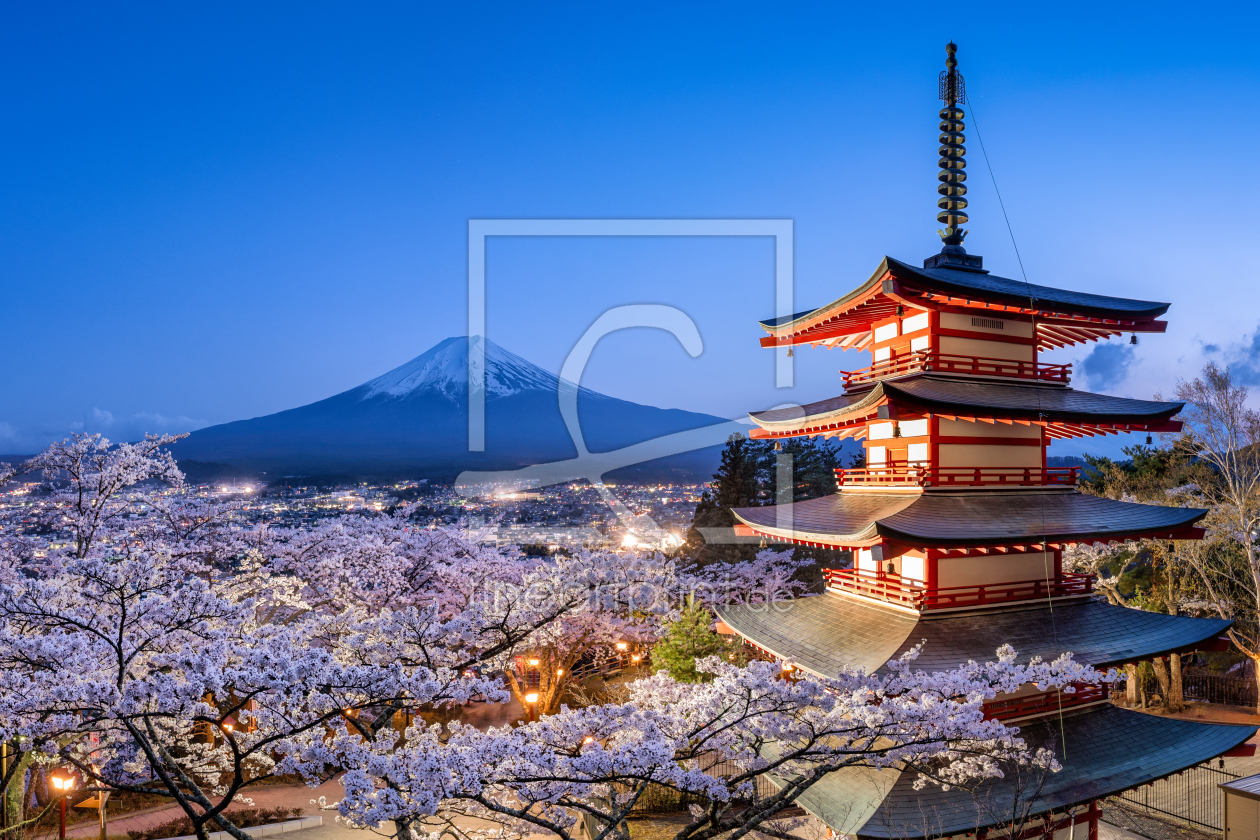 Bild-Nr.: 12091849 Chureito Pagode und Berg Fuji erstellt von eyetronic