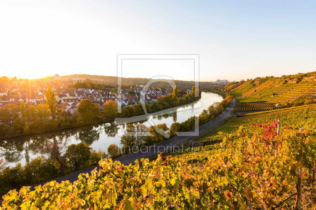 Bild-Nr.: 12093152 Weinberge in Stuttgart bei Sonnenuntergang erstellt von dieterich