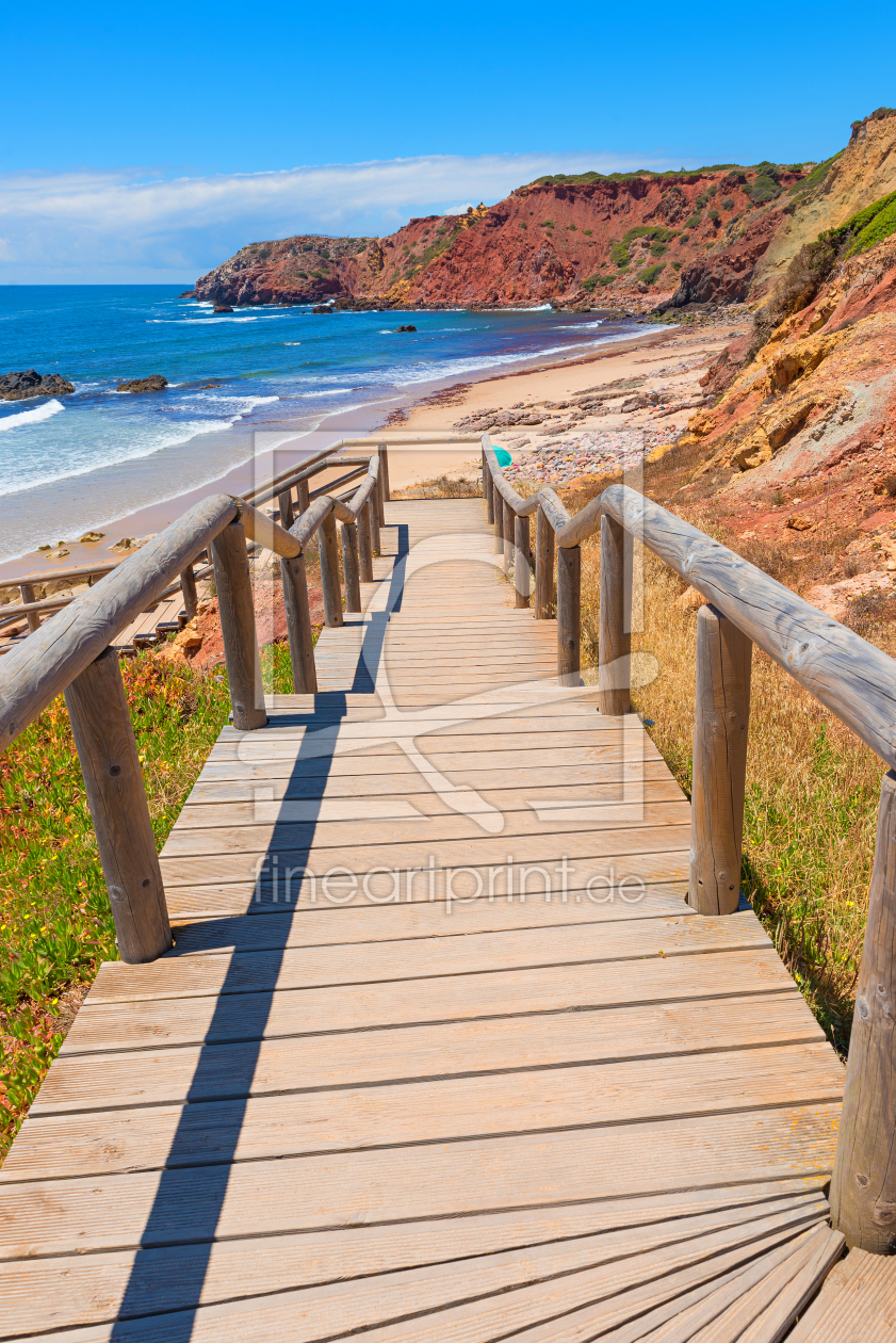 Bild-Nr.: 12107467 Holzsteg zum Amado Strand Algarve Portugal erstellt von SusaZoom